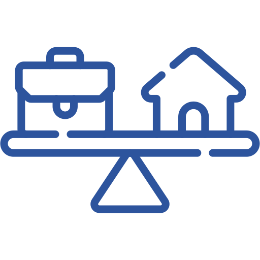 Icono equilibrio vivienda y trabajo