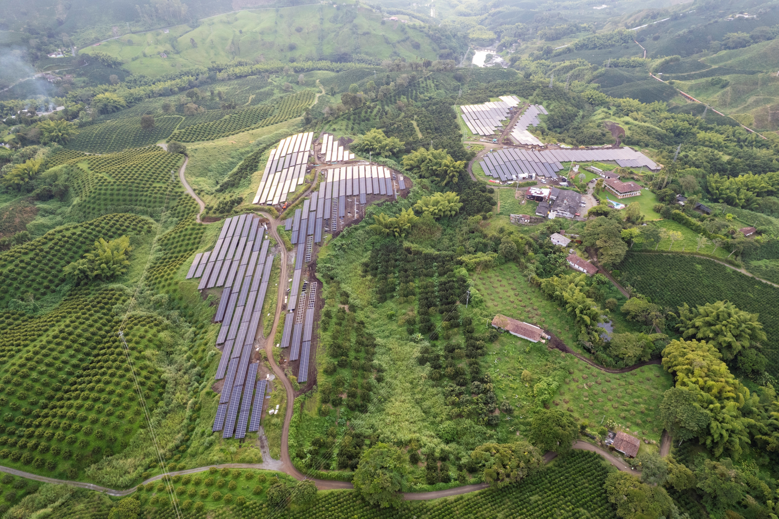 Vista aérea CHEC planta solar