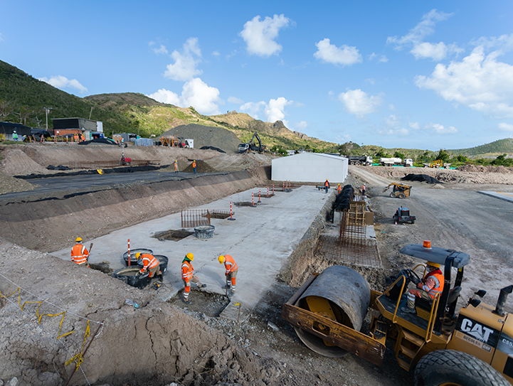 La construcción de la nueva terminal de pasajeros 