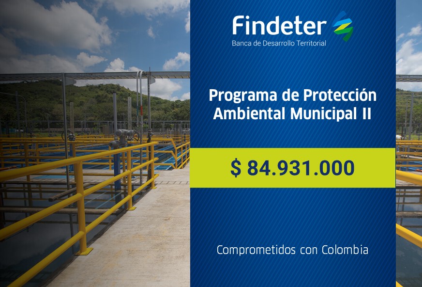 Banner que muestra información de la línea de banca internacional de protección ambiental