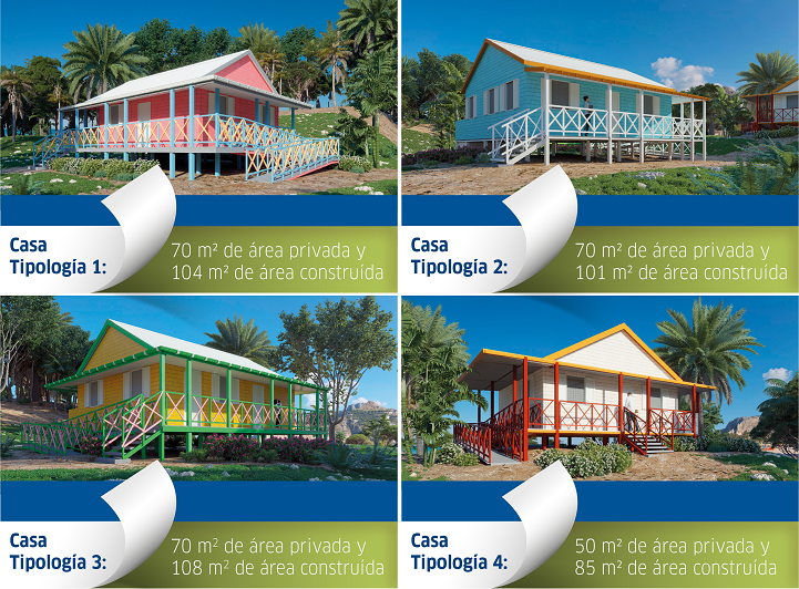 Estas son las cuatro tipologías de casas aprobadas por la comunidad