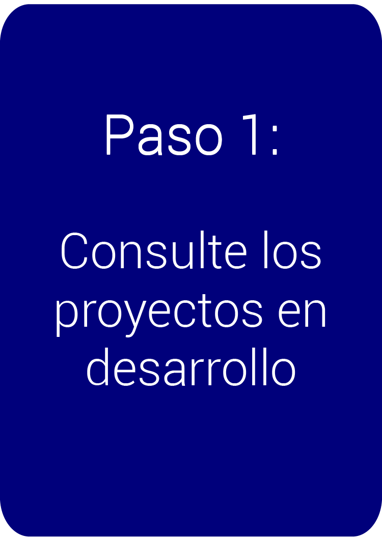 Botón paso 1 participación diagnóstico de necesidades consulte los proyectos en desarrollo